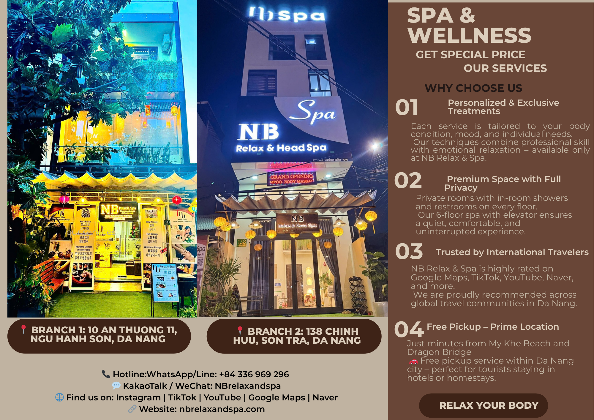 Liên hệ Giới thiệu về NB Relax & Spa